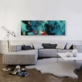 thumbnail image 2 of ARTCANVAS Teal Black Maroon Gray Modern Panoramic Canvas Art Print - Size: 60" x 20" (1.50" Deep), 2 of 9