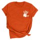 thumbnail image 4 of Blusa para adultos Camisa naranja Camiseta con cuello redondo para el día Camiseta de manga corta con estampado de verano para hombres y mujeres Pompotops hfajkhk137739, 4 of 6