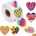 thumbnail image 1 of 500 pcs Heart Stickers, Valentine's Day Sticker Adhesive Love Stickers for Envelope Scrapbooking DIY Decoration, 1 of 6