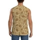thumbnail image 4 of Balery Brown Flowers Camisetas sin mangas para hombre, absorbe la humedad y protege contra el mal olor.-X-Large, 4 of 7