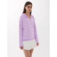 thumbnail image 3 of Striped Knitwear Polo Shirt Sweater, 3 of 5