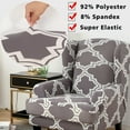 thumbnail image 6 of 2-Piece Stretch Wing Chair Cover Wingback Armchair Slipcovers Furniture Seat Protector ( Gray 02 ), 6 of 11