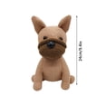 thumbnail image 2 of Knitted Plush French Bulldog Stuffed Animal - Soft Cuddly Toy With Knit Texture, Cute Design For Kids, S, Bedroom Decor, Playtime, Gifts, 2 of 2