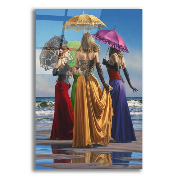 Epic Art 'Parasols' by Paul Kelley, Acrylic Glass Wall Art, 16"x24"