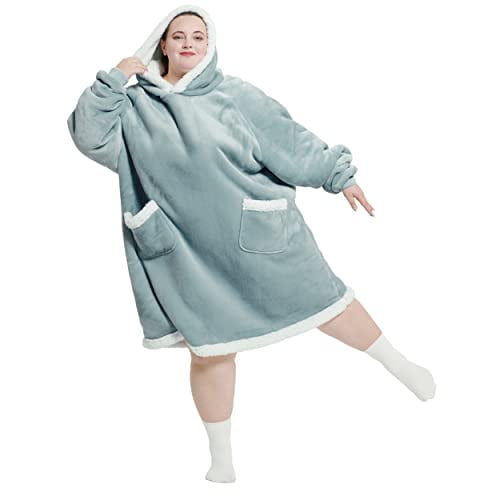Bedsure Oversized Wearable Giant Pocket Blanket Hoodie for Men Indoors