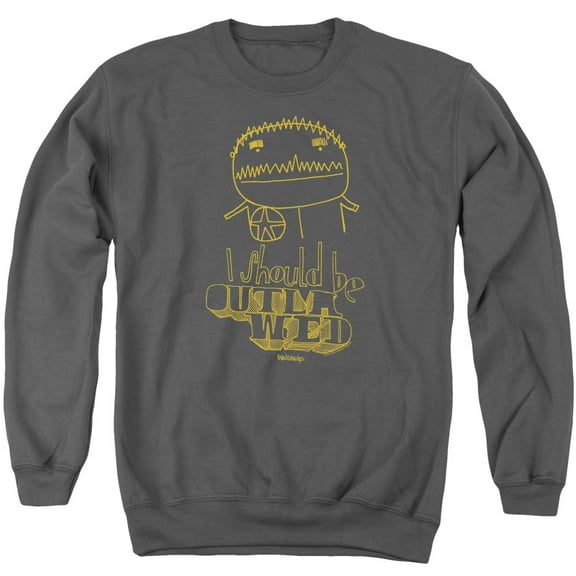 Squidbillies Outlawed Adult Crewneck Sweatshirt Charcoal