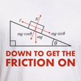 thumbnail image 3 of CafePress - Down To Get The Friction On Physics Diagram T Shir - Fitted T-Shirt, Vintage Fit Soft Cotton Tee, 3 of 4