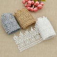 thumbnail image 2 of 2 Yards Embroidered Lace Trim Wedding Ribbon Fringe Clothing Sewing Craft DIY, 2 of 5