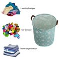 thumbnail image 5 of AUCHEN 19.7" Large Foldable Laundry Hamper Basket, Large Capacity Collapsible Kids Baby Laundry Hamper Organizer with Handles for Storage Clothes Toys in Bedroom, Bathroom ( Round - Blue Rabbit ), 5 of 7