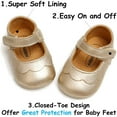 thumbnail image 3 of Baby Girl Mary Jane Flats Shoes Non Slip Soft Sole Infant Toddler First Walker Wedding Princess Dress Crib Shoes, 3 of 6