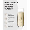 thumbnail image 3 of PYYNA-Bride Wedding Stemless Champagne Flutes, Bridal Party Wine Glasses, Bridal Shower Cups Gifts., 3 of 3