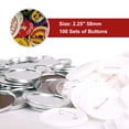 thumbnail image 4 of Kit de chapas botón CO-Z de 58 mm, 100 juegos, carcasas metálicas, 4 of 7