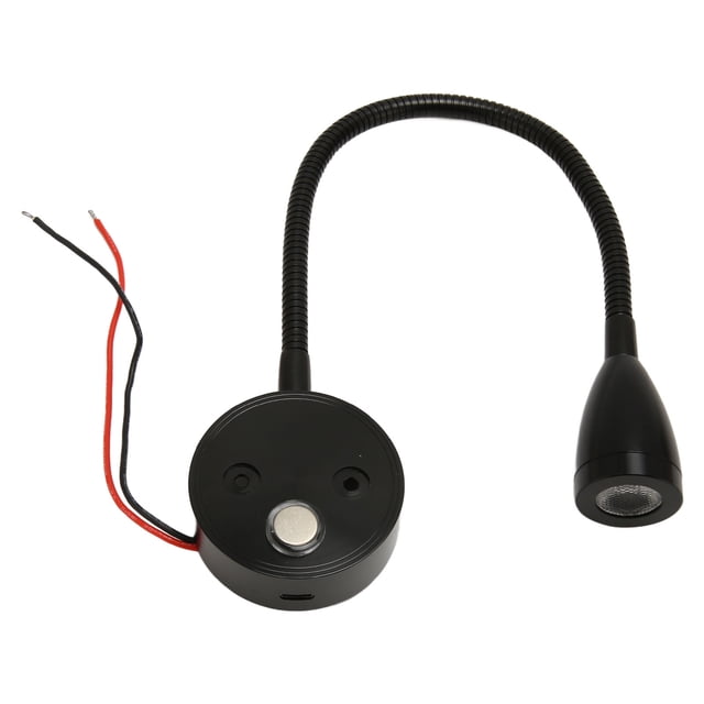 Luz De Lectura Montado En La Pared De Cuello De Cisne Flexible De LED Desplegable Con Puerto Tipo C, 3 Opciones De Color, Control Táctil Para Vehículos Recreativos, Botes,