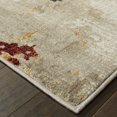 thumbnail image 4 of 6' X 9' Beige And Blue Abstract Power Loom Stain Resistant Area Rug, 4 of 5