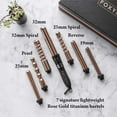thumbnail image 4 of Foxybae Le’SE7EN Travel Size 7 In 1 Titanium Hair Curling Wand, Rose Gold, 4 of 6
