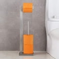 thumbnail image 3 of Toilet Paper Holder Free Standing with Reserve, SUS 304 Stainless Steel Lavatory Tissue Roll Holder Floor Stand Storage Brushed Finish DZY004-LS, 3 of 8