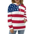 thumbnail image 4 of Abstract USA Flag 3D Print Hoodie Men Women Autumn Thin Pullover Sweatshirt Vintage Streetwear Tops, 4 of 6