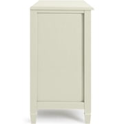 JERFIT Antique White Storage Cabinet with Glass Doors, Low Wood Sideboard Console Table for Living Room, Entryway, Bedroom