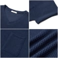 thumbnail image 5 of UVN Womens Summer Tops Short Sleeve V Neck Blouses Ladies Casual Waffle Knit Trendy Tunic Shirts, 5 of 8