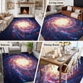 thumbnail image 6 of Area Rug 72×108in, Galaxy Planet Theme Floor Carpet Living Room Rug, Moon Outer Space Non-Slip Welcome Mat Indoor Rugs for Bedroom Dining Room, 6 of 9