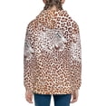 thumbnail image 6 of Naloa Leopard Brown Teenage Zipper Hoodie, Long Sleeve Zip Up Hoodies Casual Jackets Tops for 7-12 Years-Medium, 6 of 6