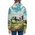 thumbnail image 6 of Kdxio Prairie Pasture Cow Pattern Kids Boys Girls Zip Up Hoodie 3D Printed Hooded Sweatshirt Hoody Coat with Pocket 7-12 Y-Medium, 6 of 6