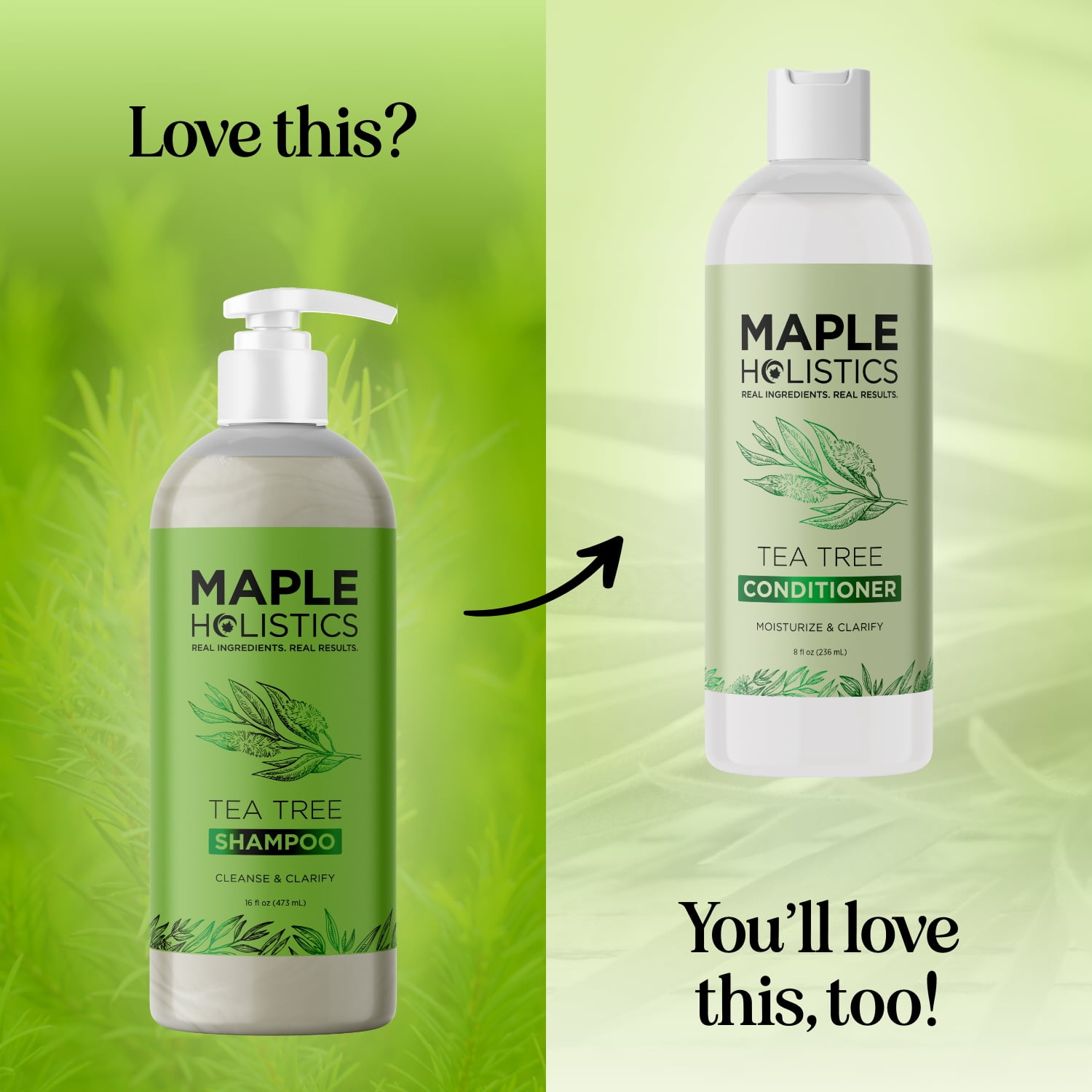 Tea Tree Oil Shampoo Sulfate Free Shampoo - Maple Holistics Tea Tree Oil Dry Scalp Shampoo For Oily Hair with Rosemary - Scalp Care Hydrating Shampoo for Women & Men with Natural Essential Oils