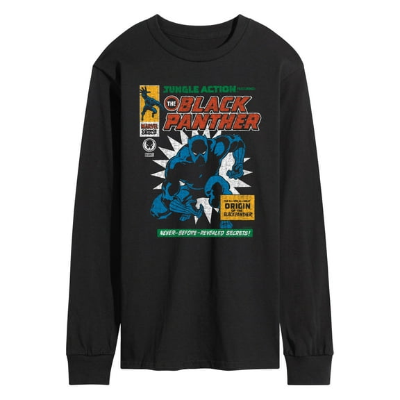 Marvel Black Panther - Comic Cover - Men's Long Sleeve Graphic T-Shirt