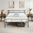 thumbnail image 1 of VECELO 3-piece Bedroom Set, Metal Bed Frame and Nightstands, Full Size, 1 of 8