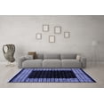 thumbnail image 3 of Ahgly Company Indoor Square Abstract Blue Modern Area Rugs, 8' Square, 3 of 4