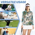 thumbnail image 6 of Uorisanigo Mandala Butterfly Women's Long Sleeve Golf Shirt Versatile Fashion Hiking Running Workout Tops with Zipper Casual Outing Wear for Workout Sports, 6 of 7