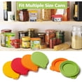 thumbnail image 4 of Tapas de silicona para latas de mascotas, 4 tapas para latas de comida para perros y gatos, talla única, tapas de latas para perros y gatos de tamaño estándar, cubierta universal de silicona para, 4 of 6