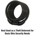 thumbnail image 3 of Master Lock 8143D Self Coiling Cable Lock, 4-Feet x 5/16-inch, Black, 2 Pack, 3 of 5