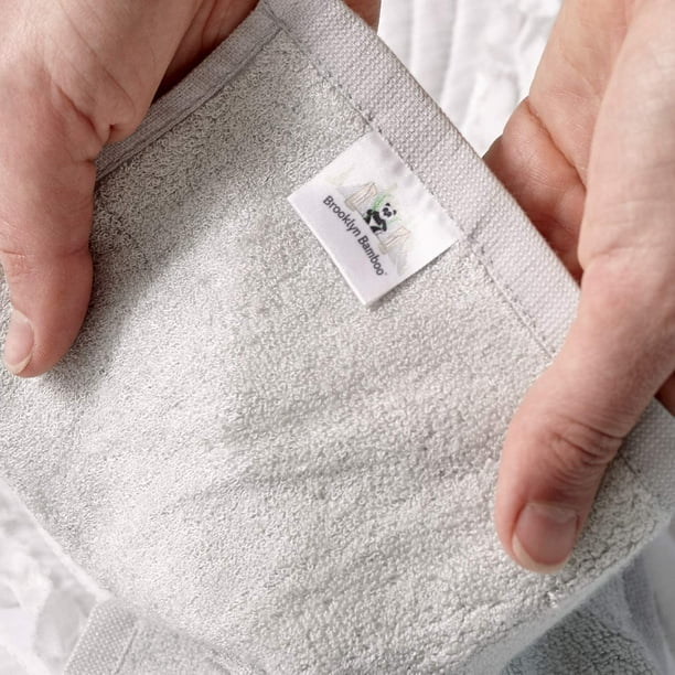 Brooklyn Bamboo Baby wash Cloths Baby Towels and wash Cloths Baby Essentials for New Born and Toddler Ultra Soft Organic Quick Dry Absorbent Odor Free Unisex Large Size Pack