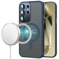 thumbnail image 2 of Designed for Samsung Galaxy S24 Ultra Complete Protection HQ Hybrid with Metal Tempered Camera Glass, MagSafe Compatible Phone Case Cover [Blue], 2 of 7