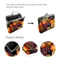 thumbnail image 3 of Thanksgiving Fruits Premium Microfiber Coin Purse with Zinc Alloy Clasp | Stylish Card Wallet for Men and Women | Compact Size 4.3x4.7 in/11x12 cm | Black Color Option - Durable and Sleek Design, 3 of 7