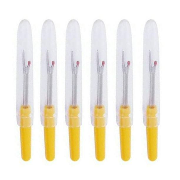 Cortador De Hilo Artesanal Con Mango De Plástico Herramienta Para Coser Costuras Herramientas Para Coser Con Mango De Plástico 6 Piezas Amarillas