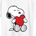 thumbnail image 3 of Peanuts - Valentine Snoopy Heart - Women's Short Sleeve Graphic T-Shirt, 3 of 6