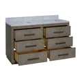 thumbnail image 2 of Avery 60" Double Bathroom Vanity with Gray Oak Cabinet and Carrara Marble Top, 2 of 6