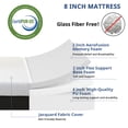 2 in 1 Twin Mattress, 6 inch Memory Foam Mattress, Bed Mattress with Cover, Pressure Relieving
