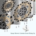 thumbnail image 6 of Beige Ethnic Mandala Pattern Shower Curtain 36"x72" ,Bathroom Decorative Shower Curtains Set with 12 Hooks,Modern Waterproof Washable Shower Curtain, 6 of 6