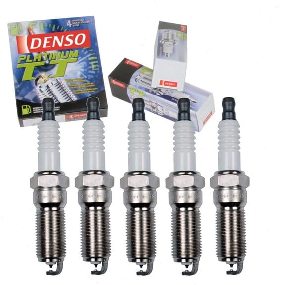 5 pc DENSO Platinum TT Spark Plugs compatible with Chevrolet Colorado 3.5L 3.7L L5 2004-2012