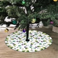 thumbnail image 2 of FMSHPON PineappleTropical Banana Leaves Xmas Christmas Tree Skirt Stand Mat for Holiday Party Decoration Indoor Outdoor 36 inches, 2 of 3