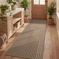 thumbnail image 4 of VUNATE Outdoor Rugs Carpet 2'x6' Jute Rug Boho Geometric Washable Patio Rug Distressed Modern Braided Area Rugs Brown Indoor Outdoor Rugs for Living Room Entryway Laundry Balcony, 4 of 7