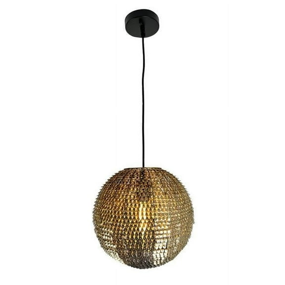 EQLight EQ21-P-GD06 Mactzil 1-Light Satin Brass Globe Pendant