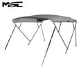 thumbnail image 1 of MSC 4 Bow Bimini Top with Rear Support Pole and Storage Boot, Gray, 1 of 5