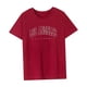 thumbnail image 4 of Camiseta de mujer de verano con cuello redondo para desplazamientos, trabajo, camping, compras, mujer Rojo, 4 of 7