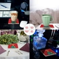 thumbnail image 2 of RYLABLUE Merry Christmas Xmas Tree Winter Christmas Set of 6 Coaster for Drinks, Absorbent Ceramic Stone Coasters Cup Mat with Cork Base for Home Kitchen Room Coffee Table Bar Decor, 2 of 4