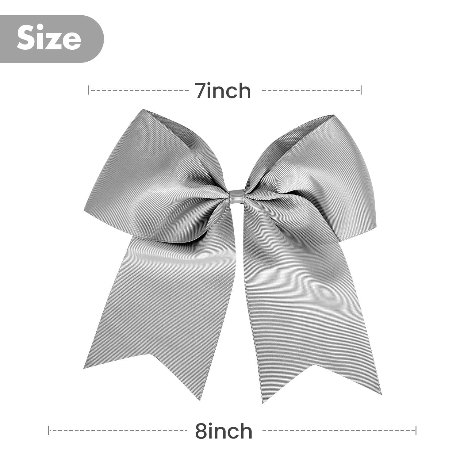 JoyBowie 24pcs 8inch Gray Satin Bows Hair Bows for Girls Suitable for Weddings Gift Wrapping Parties Sleek Gray Bows