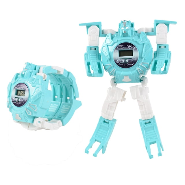 Reloj de juguete Deformation Robot para niños con dibujos animados HUOGUO